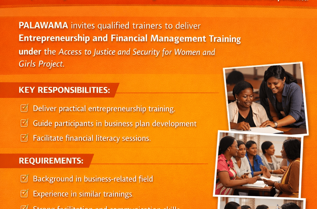 Call for Expressions of Interest: Entrepreneurship Training Opportunity